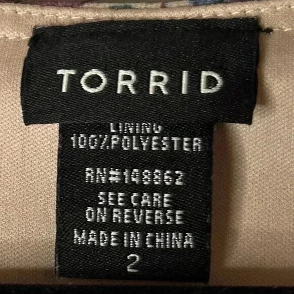 Torrid floral Faux Wrap babydoll bohemian hippie romantic feminine plus size - Picture 4 of 8